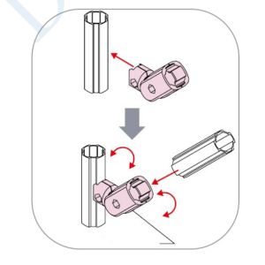 DYJ28-A07 Lean Pipe Joint Industrial Application Expandable Aluminum Pipe