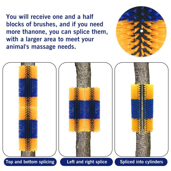 Yellow Cow Back Scratcher Cattle Scratch Brush For Massage Tickling