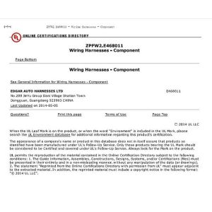 Edgar Auto Harnesses LTD. Certifications