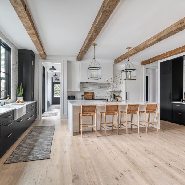 Lacquer Dark Grey Shaker Kitchen Cabinets With White Countertops