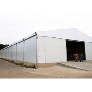 Rain Resistant 20mx50m Clear Span Fabric Structures Large Warehouse
