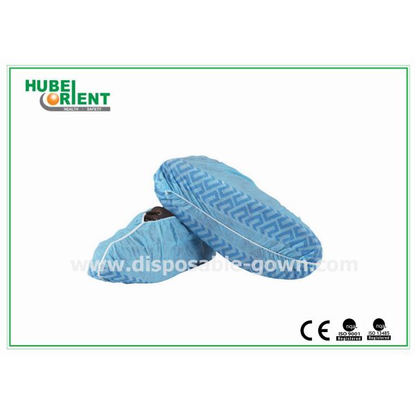 Waterproof For Clean Room Disposable Non-woven Shoe Cover With Non-slip Stripes