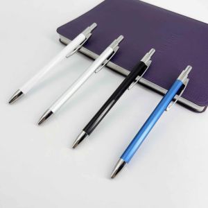 Wholesale Advertising Press Logo Ball Pen 1.0mm Colorful Retractable Ballpoint