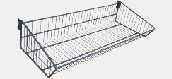 1000mm White Coated Wire Shelving 300mm Metal Tiered Basket Stand