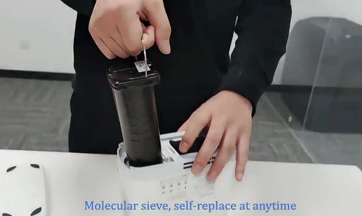 Portable Home Oxygen Concentrator 93% Purity 1 - 5 Gear For Travelling Use