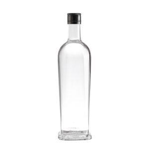 Super Flint Glass Custom Logo Hot Stamping Vodka Brandy Liquor Beverage Wine