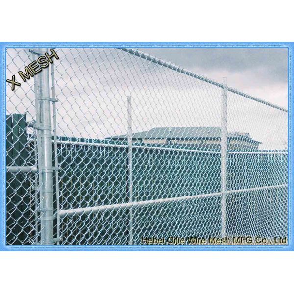 5 Ft Metallic Coatings Hot Dipped Galvanized Chain Link Fence Fabrics For Rural
