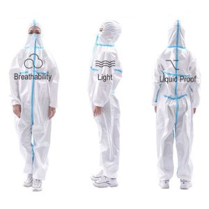 Medical Grade Adult Disposable Protective Suit Antibacterial Lightweight