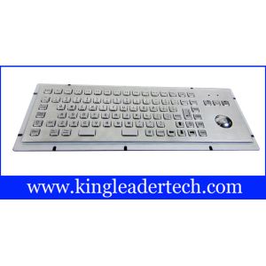 IP65 Rated Stainless Steel Industrial Computer Kiosk Keyboard With Trackball