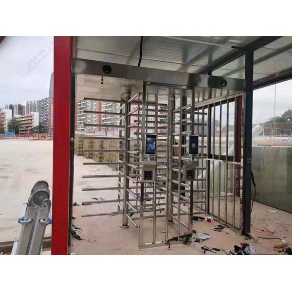 Security Full Height Turnstile Gate Dual Lane Bi Directional For Prison