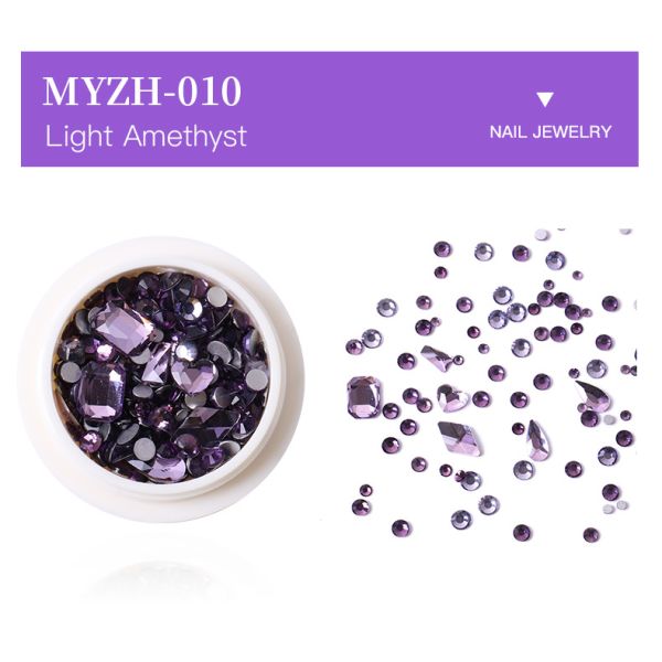 See Details Flat Bottom Mix Shape Glass Nail Diamond Rhinestones for Nail Art from Yiwu