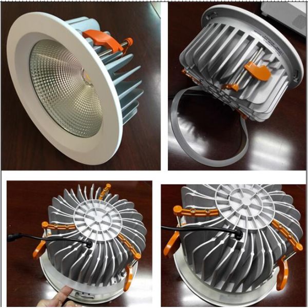 40w COB Led Downlight IP44 8 Inch Cut Out 208mm Dali Dimmable Driver