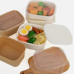 Quality Biodegradable Paper Bento Box Oil Proof for sale