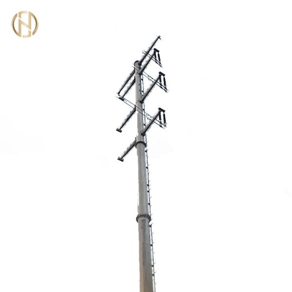 Buy Galvanized Transmission Electrical Steel Pole Hot DIP Galvanized Electrical Power Pole With Good Price at wholesale prices