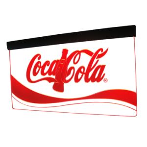 Quality Hanging style 8mm acrylic engraved led edge lit sign for sale