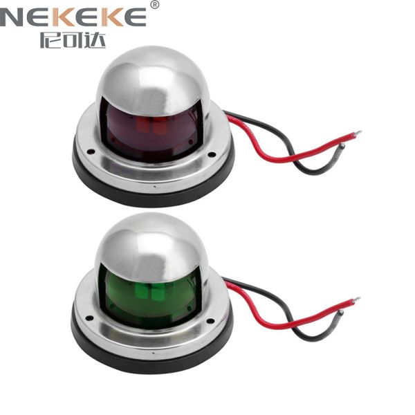 Buy 12V Marine Red And Green Navigation Lights 5W Stainless Steel Yacht Navigation Lights at wholesale prices