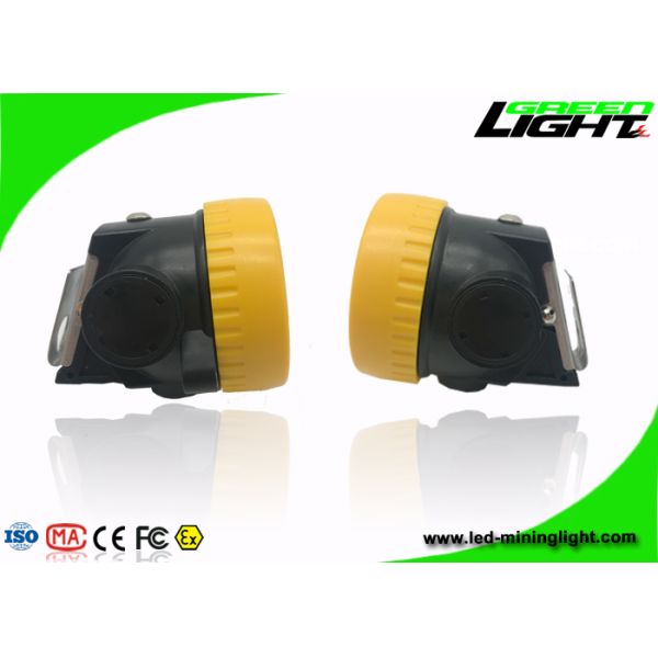 IP68 Waterproof Led Mining Cap Lamp , Hard Hat Led Lights ABS Material 2.2Ah Battery