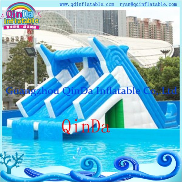 Giant lake inflatable water slide for sale inflatable pool slides for inground