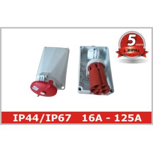 Wall Mounted Electrical Industrial Power Socket 16A 32A 63A 125A