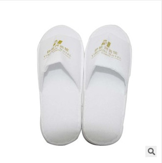 Buy New customed logo promotional cheap hotel cotton cloth slipper at wholesale prices