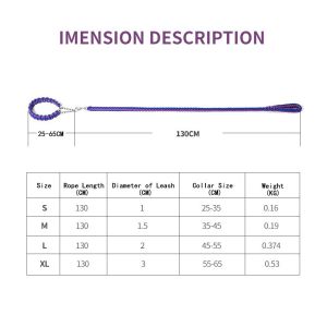 Premium Comfortable Woven Dog Collar And Leash Set With Anti Shock Design