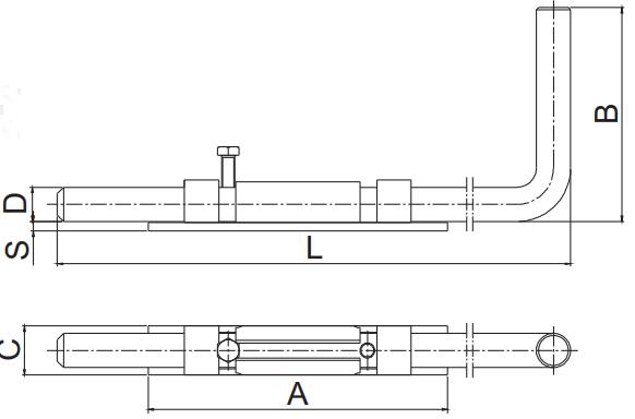 Large Brass 10 Inch Heavy Duty Sliding Gate Latch Hardware