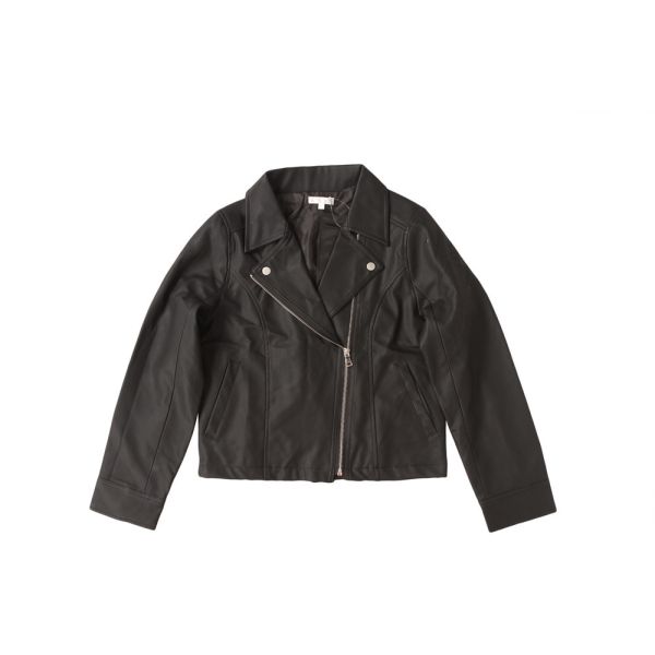 Buy Metal Zipper 100% Polyurethane PU Biker Jacket Womens Two Pockets at wholesale prices