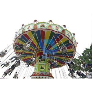 Outdoor Flying Swing Ride , Color Custom Amusement Park Swing Ride