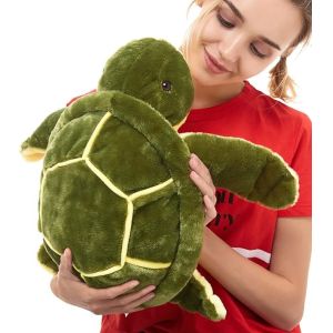 Quality Fashion Custom Design MORISMOS 18-Inch Giant Green Sea Turtle Pillow Soft Cotton Large Plush Toy for Boys PP Filled Party for sale
