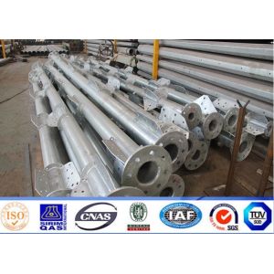 133kv 40ft Galvanised Utility Power Poles With ISO