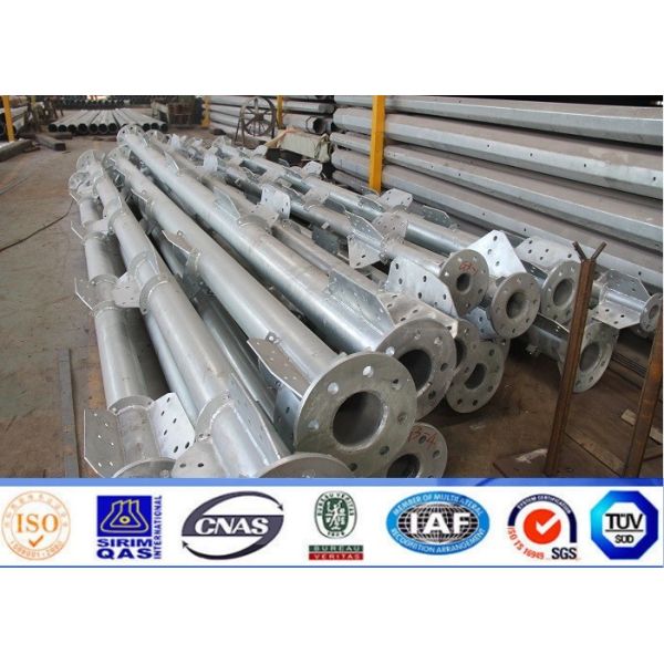 Buy 133kv 40ft Galvanised Utility Power Poles With ISO  at wholesale prices