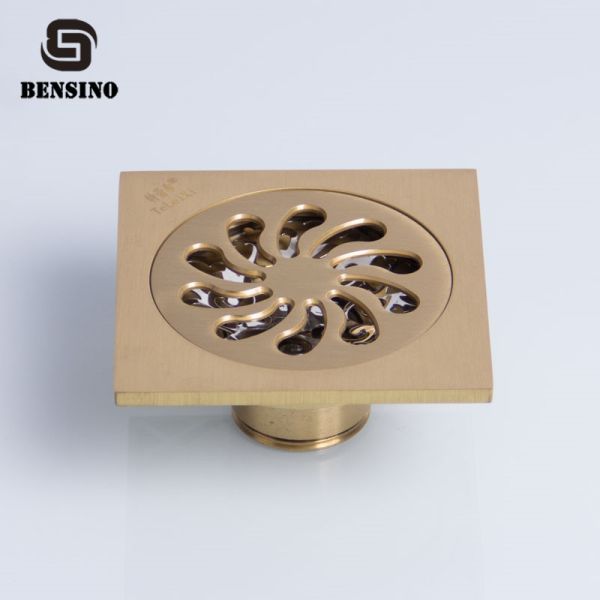 Square 100x100mm Brass Bathroom Floor Drain Strainer