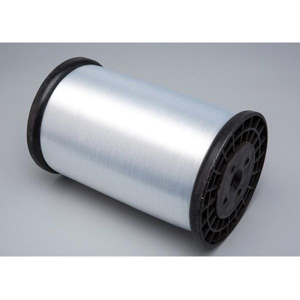 Raw White / Dyed Semi Dull Polyester Monofilament Yarn 0.07mm 0.11mm For Mesh Knitting