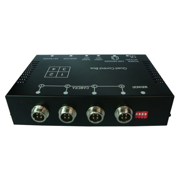 Realtime Video Audio Input 4 Channel Car DVR Recorder With Remote Controller