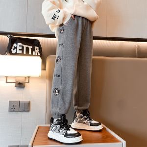Leisure Childrens Spring Clothes Sweatpants Grey Thick Warm