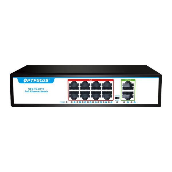 Buy Factory OEM/ODM 10 Ports Optical Fiber Switch 8*1000mbps RJ45 POE Port,UP-Link 2*1000m RJ45 Port at wholesale prices