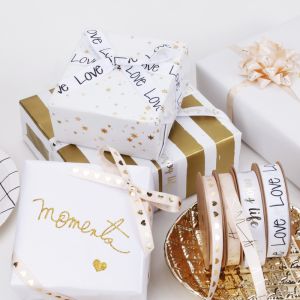 2020 New gift box ribbon satin english letter ribbon wholesale christmas cake
