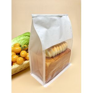 Quality Recycle Plastic Transparent Bread Baguette Bag with Customized Strap for sale