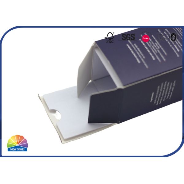 Ocean Blue Packaging Folding Carton Box Double Plug Personal Care Oil Packing