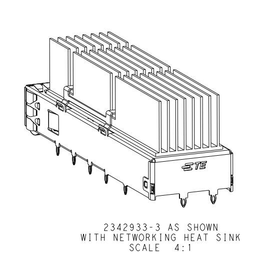 Buy EMI QSFP-DD Through Hole Cage Connector 2342933-3 at wholesale prices