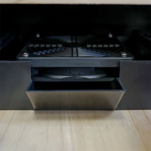 Sophisticated Design Lockable Red Solid Wood Wine Cooler Cabinet