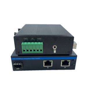 Industrial Network Switch Gigabit Fiber Din Rail 6KV Surge IP40 Fanless