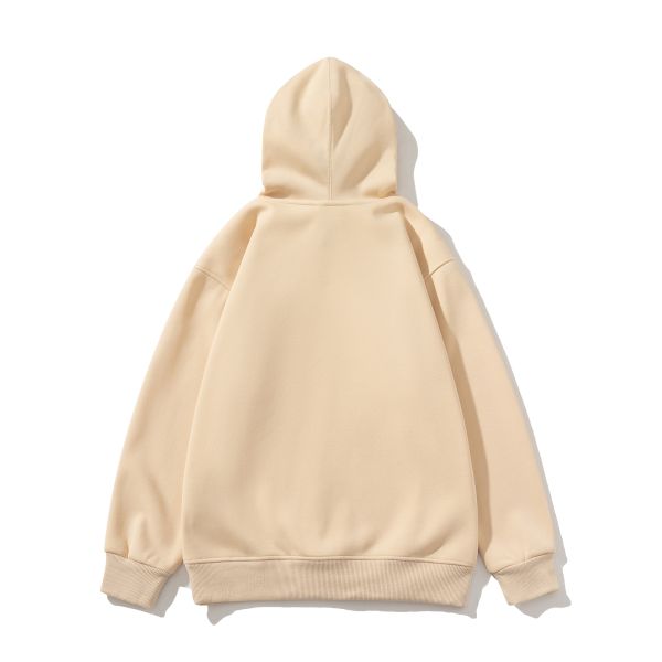FODARLLOY Fashion Vintage Hoodie OEM Streetwear Essentials Oversize Unisex Pull Coat Men's Hoodies Pullover Beige