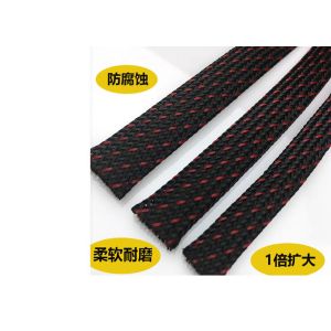 Flexo PET Braided sleeving , PET Expandable Mesh Sleeving