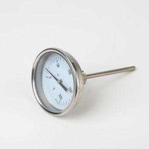 0-200 Fahrenheit Bimetallic Stemmed Thermometer Adjustable Angle 80mm Heating