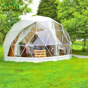 Giant Geodesic Dome Tent Camping PVC Fabric Aluminum Alloy Frame
