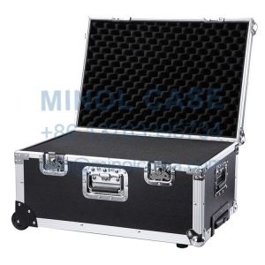 Lockable Silver Aluminum Camera DJ Flight Case Foam Padding