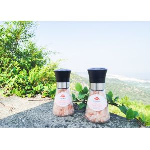 Transparent Glass Bottle Grinder And Shaker With Spice Adjustable Grinding Head