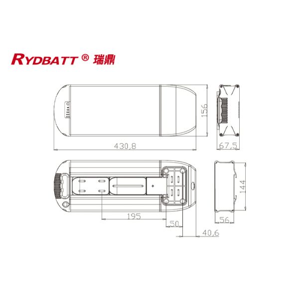 RYDBATT SSE-003(48V) Lithium Battery Pack Redar Li-18650-13S4P-48V 10.4Ah For Electric Bicycle Battery
