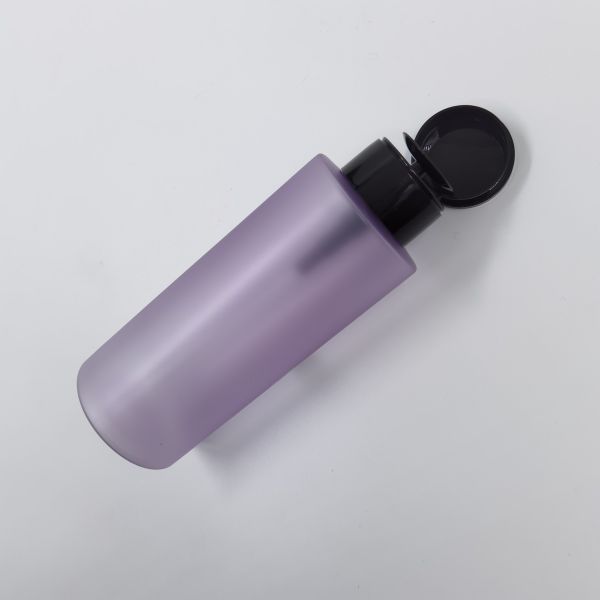 Purple Matte Plastic Cosmetic Bottles 300ml 350ml 400ml Make Up Remover